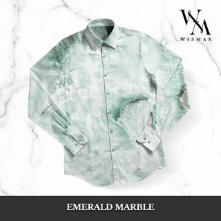 เสื้อเชิ้ตแขนยาวลายหินอ่อน(สีอีเมอรัลด์):Emerald Marble Shirt (Long-sleeved)