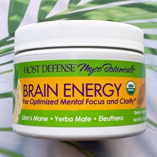 ผงเห็ดยามาบูชิตาเกะผสม เยอร์บา มาเต้ และ โสมไซบีเรีย Myco Botanicals Brain Energy Powder 100 g (Host Defense®)