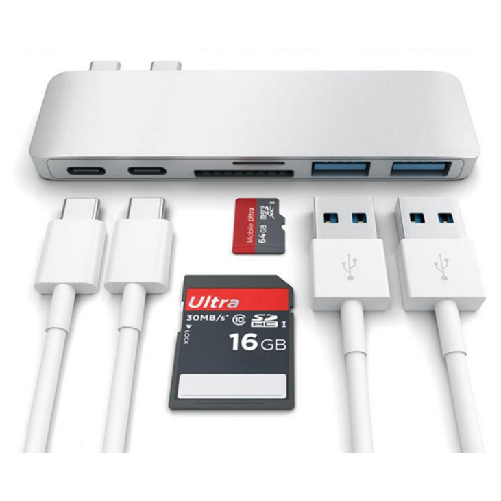 USB Type C HUBไปยังTF SD Card Reader HUB 3.0 ADAPTERพร้อมPD Power USB C HUB Dock