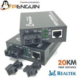 ราคาGigabit Media Converter (Single Mode / Dual Fiber 1310nm) 20 KM