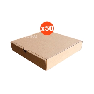 กล่องพิซซ่ากระดาษลูกฟูก ขนาด 8 นิ้ว (แพ็คละ 50 กล่อง) กระดาษแข็งแรง รับผลิตแบรนด์ glombox