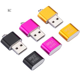 Kc_ เครื่องอ่านการ์ดหน่วยความจํา อลูมิเนียมอัลลอยด์ USB 2.0 TF แบบพกพา สําหรับ PC แล็ปท็อป