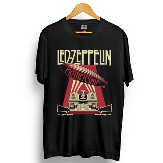 เสื้อยืดคอกลมcrew neckใหม่ Zeppelin เสื้อยืดลําลองแฟชั่น สําหรับผู้ชาย แขนสั้น คอกลม พิมพ์ลาย MOTHERSHIP LEGEND LED BAND