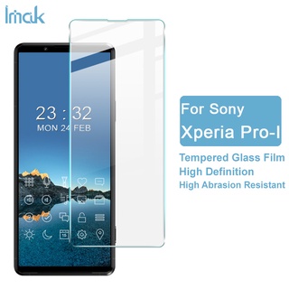 imak ฟิล์มกระจกนิรภัยใส Sony Xperia Pro-I Mobile Phone ป้องกันหน้าจอกระจก 9H ฟิล์มป้องกันการระเบิด กระจกนิรภัย