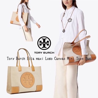 Tory Burch Ella maxi Logo Canvas Mini Tote Bag Collection