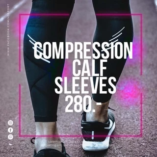 H3 ผ้ารัดน่อง รัดน่องวิ่ง H3 Calf Sleeve รัดกระชับเพิ่มความแข็งแรงให้กับกล้ามเนื้อ สีดำ Size S-L 1 แพ็ค มี 1 คู่