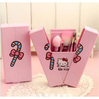 แปรง HELLO KITTY 8 ชิ้น กระจกในตัว