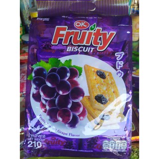 ขนมปังกรอบOKfruity รสองุ่น รสสตอเบอรี่ รสเมลอน รสส้ม