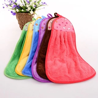 Googshop พร้อมส่ง ผ้าเช็ดมือ แบบแขวนได้ ซับน้ำได้ดี เช็ดทำความสะอาด เช็ดโต๊ะ ( ผ้าเช็ดมือแขวน )