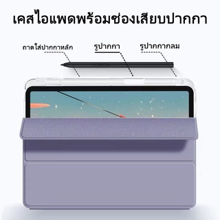 เคสXiaomi Pad 5 (11.0) ฝาหลังใส เสี่ยวมี่แพด 5 พร้อมทีเก็บปากกาซองหนังหรูหราสมาร์ทพร้อมที่ใส่ดินสอสำหรับ