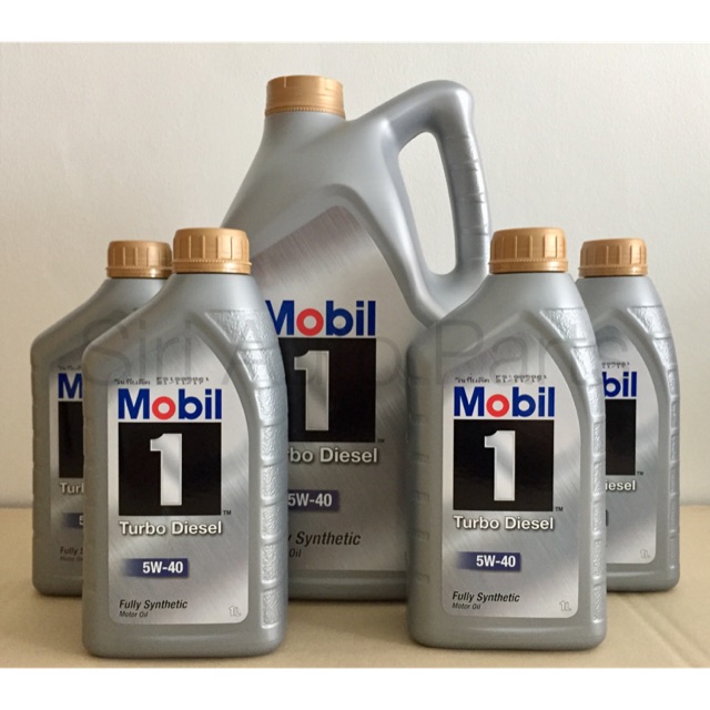 น้ำมันเครื่องสังเคราะห์แท้ Mobil1 5W-40 Turbo Diesel จำนวน 10 ลิตร