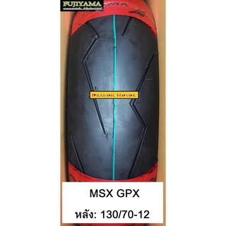 ยางเรเดียล 130/70 ขอบ 12 TL FUJIYAMA ลาย FLASH (สายฟ้า) ใส่ MSX ZOOMER-X KSR GROM GPX DEMON X