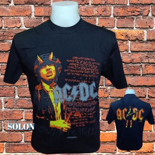 เสื้อวง AC DC วงร็อค ไม่มีตะเข็บข้าง คอฟิต ป้ายUS เสื้อวินเทจ เสื้อทัวร์ วงร็อคต่างประเทศ