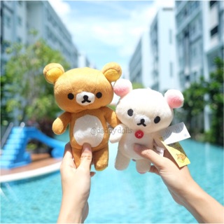 ตุ๊กตา Rilakkuma คุมะ 18cm &amp; Korilakkuma โคริลัคคุมะ 16cm จุ๊บกระจก ริลัคคุมะ