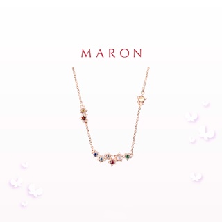 MARON - Nine Lucky Stars Necklace ชุบสี Rose Gold สร้อยคอดาวนพเก้า เสริมดวง เงินแท้925