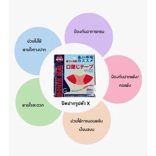 DEMA แผ่นปิดปาก เทปปิดปากลดกรน สติ็กเกอร์ปิดปาก ลดอาการกรน นอนหลับเงียบ ป้องกันการกรน ใช้ง่าย ได้ 30 ชิ้น