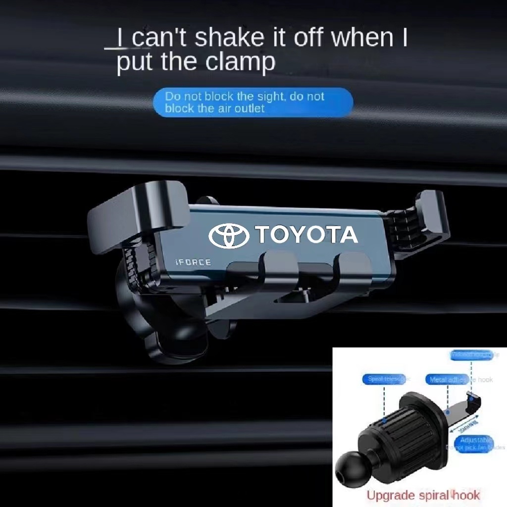 ใหม่ ที่วางโทรศัพท์มือถือในรถยนต์ สําหรับ Toyota Vios Yaris Altis Camry Avanza 360 ° อะไหล่ที่วางโทรศัพท์มือถือ นําทาง แบบสากล สําหรับรถยนต์