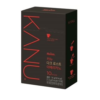 [ของแท้] 맥심카누다크로스트아메리카노 Maxim Kanu Dark Roast Americano (กาแฟอเมริกาโน่ 10 ซอง) 16g