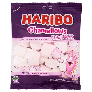 มาร์ชเมลโลฮาริโบ พิ้ง แอนด์ ไวท์ มาร์ชเมลโล่ขาวนวล-ชมพูเนียน Haribo Chamallows Pink &amp; White Marshmallow 150g. 70g.