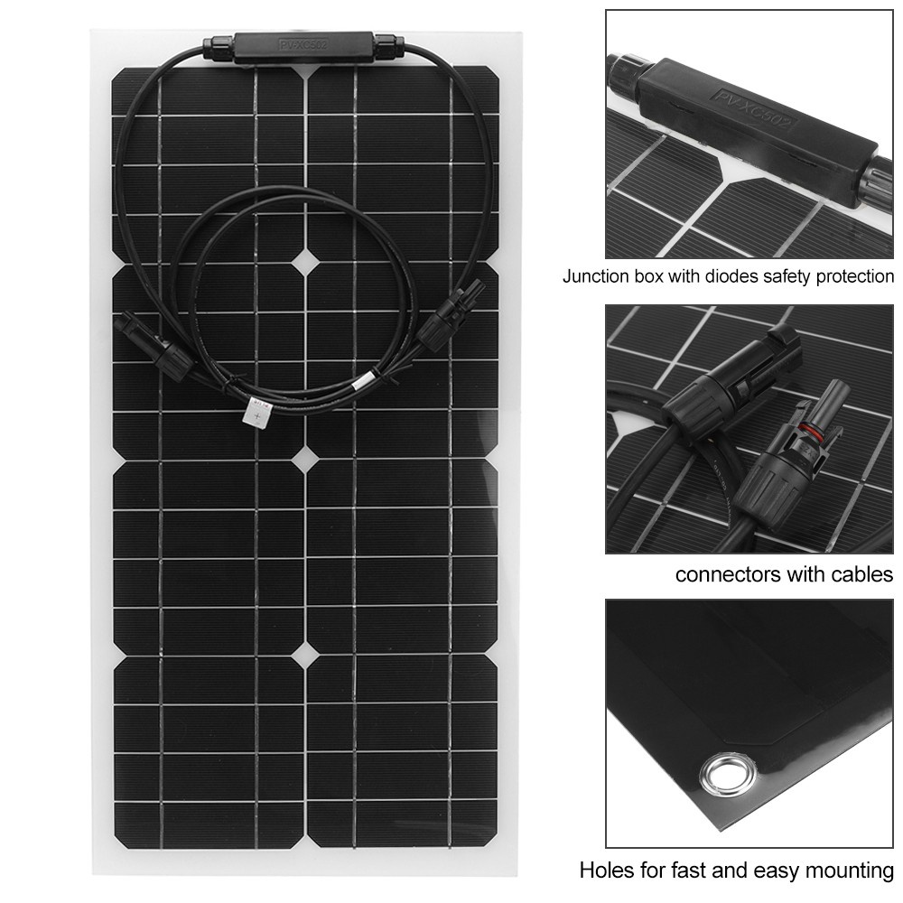 ♨☫☍☁ 300W Solar Panel Kit 12V 24V High Efficiency Flexible ...
