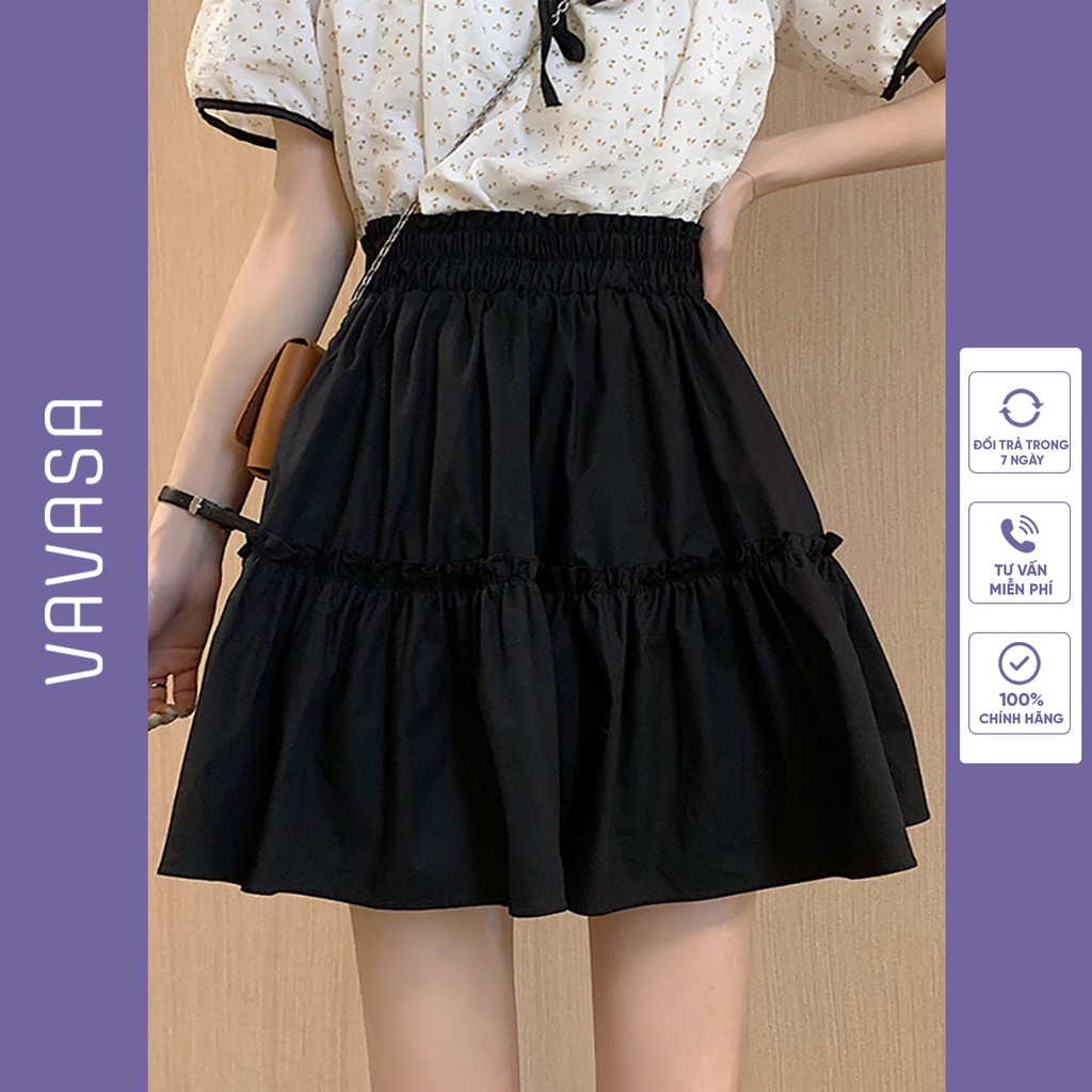 VAVASA CV09 ulzzang bigsize office tennis กระโปรงพลีทสั้น 2 ชั้น