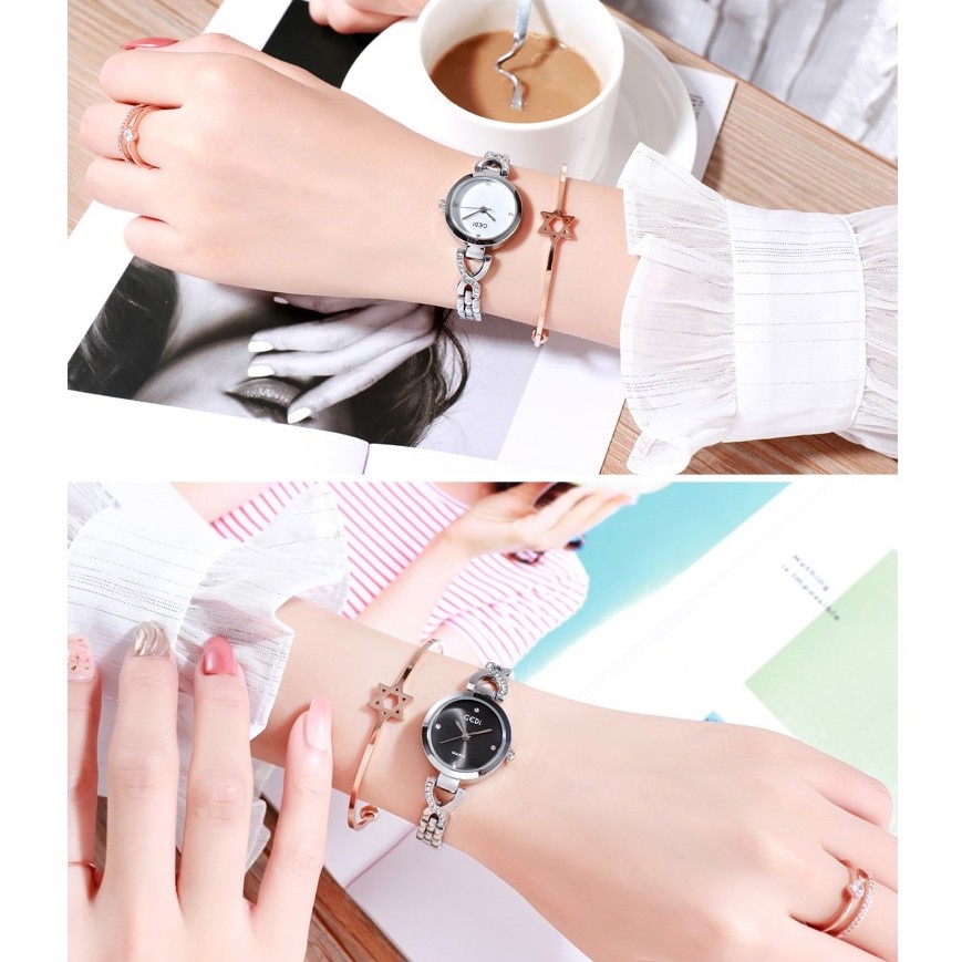 GEDI 1242 นาฬิกาสร้อยข้อมือ ของแท้ 100% นาฬิกาแฟชั่น นาฬิกาข้อมือผู้หญิง