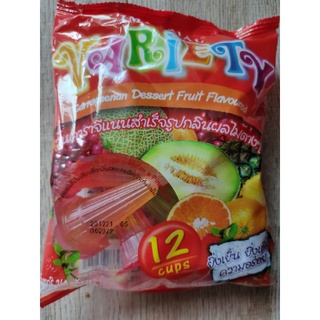 วุ้นคาราจีแนน สำเร็จรูป 12 ชิ้น x 12g  حلال  Carrageenan Dessert Fruit Flavours