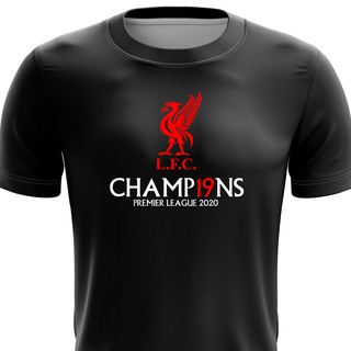 เสื้อยืด ลาย Liverpool FC แบบแห้งเร็ว ไซซ์ XS - 7XL (แชมป์ 19)