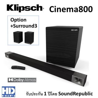 Klipsch Cinema 800 Soundbar with Wireless Subwoofer