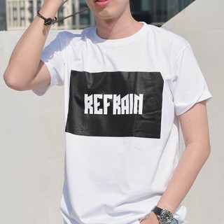 เสื้อยืดแขนสั้นคอกลม UNISEX SEIZE mode of tokyo ST83 Refrain ดำ ขาว กรมท่า cotton100%