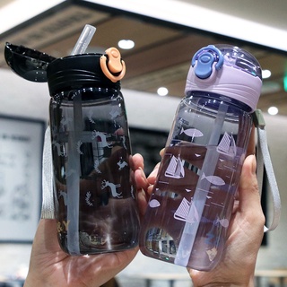 ขวดน้ำเด็กพกพา ปลอดภัยกระติกน้ำเล็กไปโรงเรียน ขวดน้ำน่ารักๆ water bottle kids 580ml/720ml