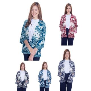 🔥SALE‼️🔥🐘พร้อมส่ง เสื้อลายช้าง เสื้อทีม เสื้อคลุมลายช้าง🐘​ มี 5 สี ใส่ได้ทั้ง ช ญ