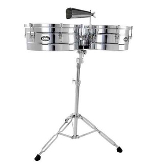 กลองทิมบาเล่ย์ CMC Timbales with Stand and Cowbell – Chromed พร้อมขาตั้งและคาวเบล โครเมี่ยม