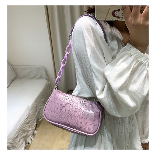 XSPEEDFASHION(X1287)-J3 กระเป๋าสะพายไหล่PUมีลาย กระเป๋าสะพายไหล่ กระเป๋าถือ