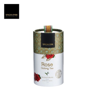 ชาอู่หลงแบบเม็ดผสมกลีบกุหลาบ สิงห์ปาร์ค เชียงราย 100 กรัม (กระบอก) Rose Oolong Tea Singha Park Chiangrai