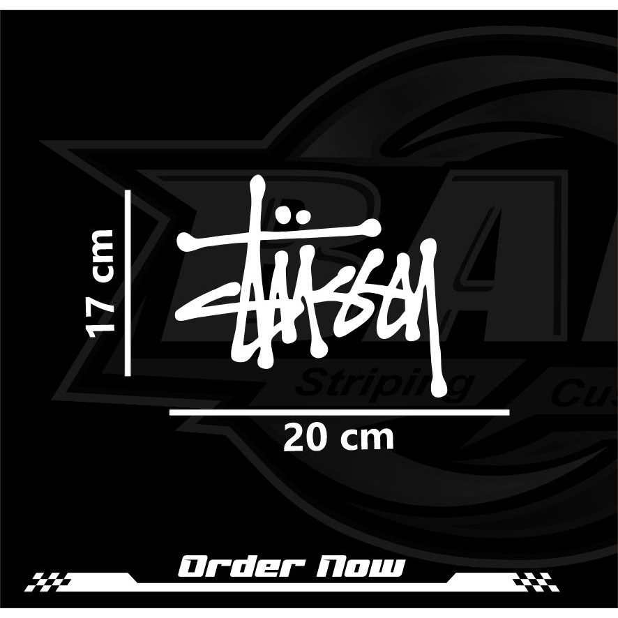 Stussy LOGO SCOOPY STICKER STRIPING/สติกเกอร์โลโก้ TUSSY