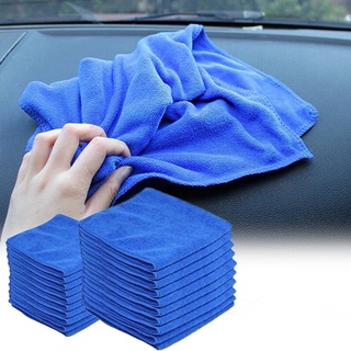 10Pcs Microfiber Thin Towels for Car Cleaning Soft Drying Cloth Hemming Water Suction Automobile Home Washing Duster Towel