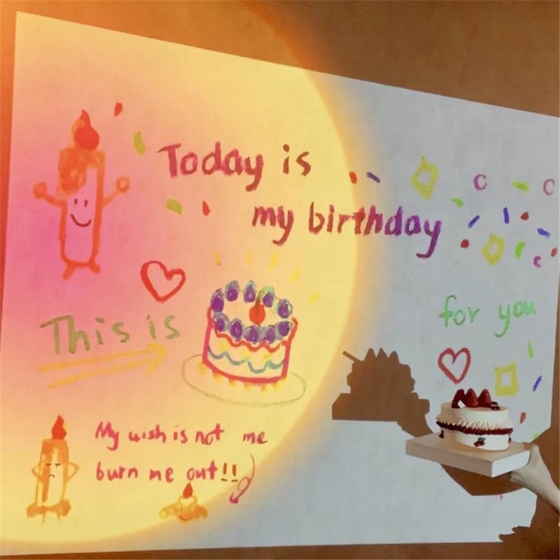 เครื่องฉายภาพ โปรเจคเตอร์ HBD Happy Birthday สำหรับปาร์ตี้วันเกิด
