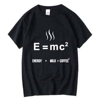 เสื้อแฟชั่นผญ เสื้อยืด Xin Yi Mannen Hoge Kwaliteit 100% Katoen Grappig Energie = Melk X Koffie Afdrukken Casual Cool Lo