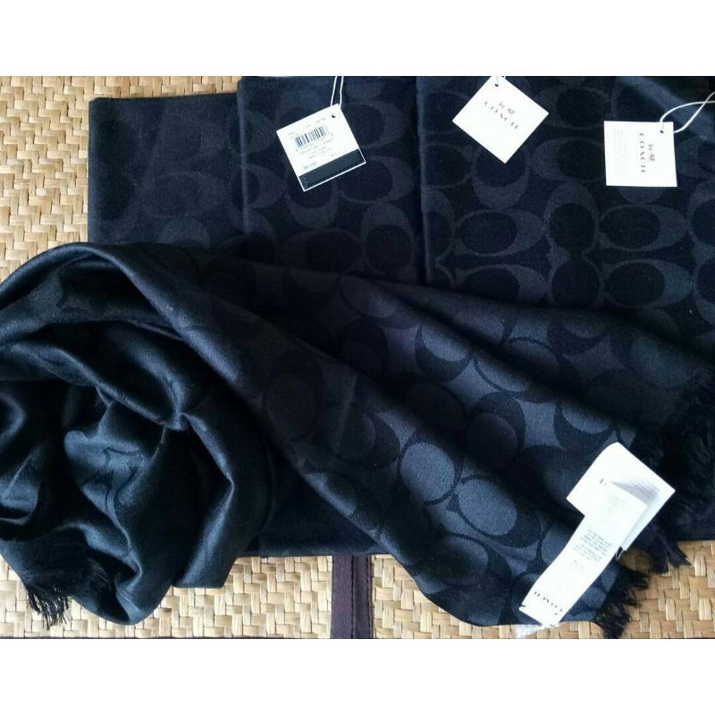 🌻 coach ผ้าคลุมไหล่ ผืนใหญ่ พร้อมส่งใหม่แท้มือ1