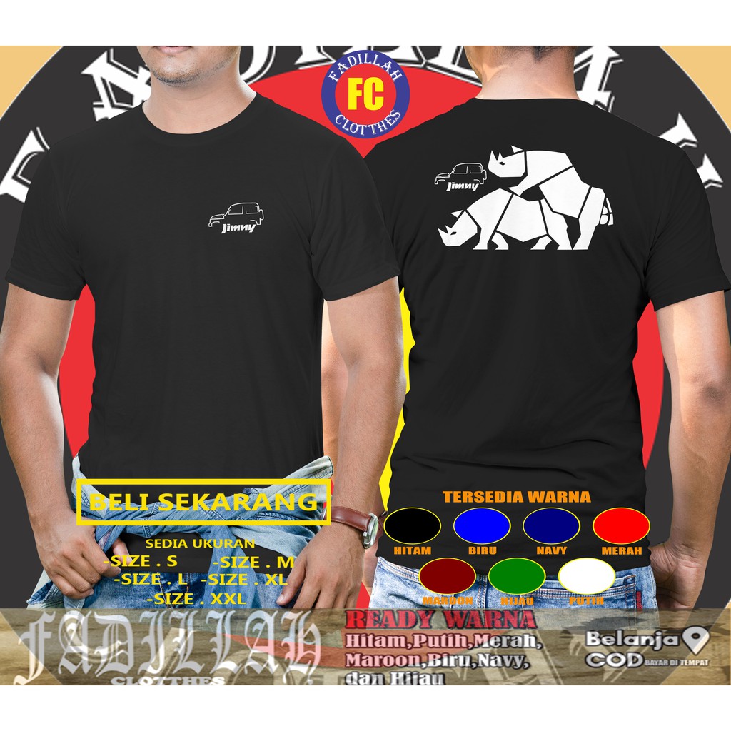 เสื้อยืดรถยนต์ Suzuki Jimny Rhino Logo เสื้อยานยนต์