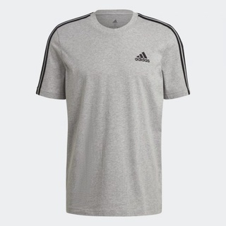 Adidas เสื้อกีฬาผู้ชาย Essentials 3-Stripes Tee | Medium Grey Heather ( GL3735 )