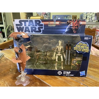 STAR WARS STAP VEHICLE with BATTLE DROID Includes Galactic Battle Game