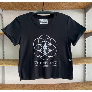 เสื้อยืดผ้าฝ้ายพิมพ์ลายแฟชั่นเสื้อแขนสั้นผู้หญิง 7th Street ลาย ดอกไม้หน้าอก ของแท้100% พร้อมส่ง