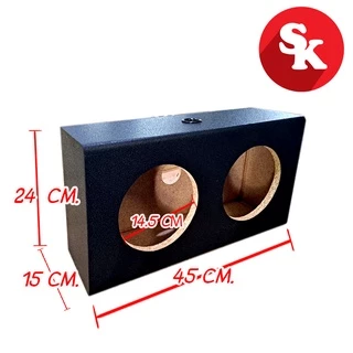 ตู้ลำโพงเปล่า 6.5 นิ้ว [SK-660] สำหรับใส่ 6.5 นิ้ว 2 ดอก ฟรี!! เเท็ปลำโพง+ท่อลม 1 นิ้ว (แพ๊ค 1 ใบ)