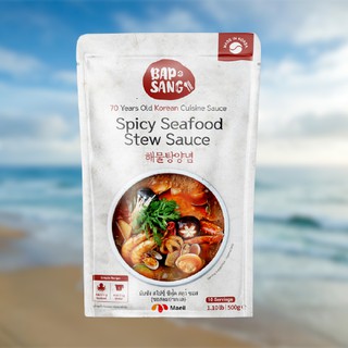 โคเรียน สไปซี่ซีฟู้ด สตูว์ซอส 500 กรัม Bapsang Korean Spicy Seafood Stew Sauce 500 g