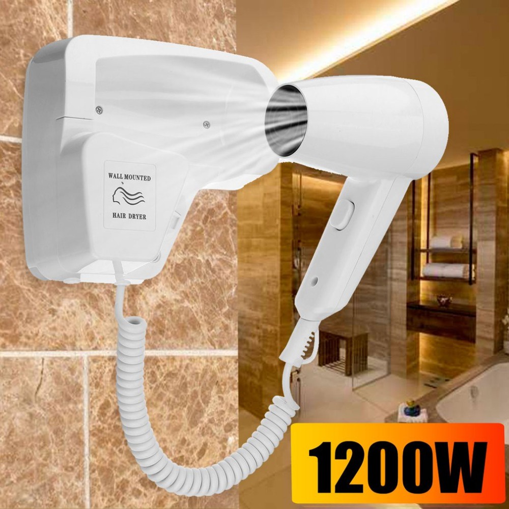 220V 1200W Negative Ion Wall Mounted Hair Dryer Blower Hotel Home With