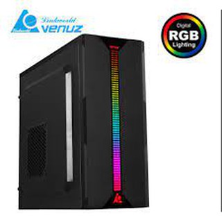 VENUZ ATX Computer Case VC1721ไฟ RGBประกัน 1ปี แถมพัดลม 1ตัวไฟปรับระดับได้แจ่มๆ ด้านช้างอคิลิคใส