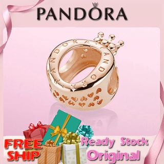 Pandora พร้อมส่ง สร้อยข้อมือเงิน 925 จี้มงกุฎ ตัวอักษร O สีโรสโกลด์ เครื่องประดับ ของขวัญวันเกิด สําหรับผู้หญิง p825