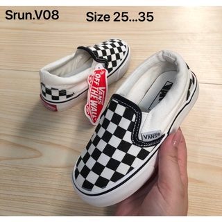 รองเท้าผ้าใบเด็กแวนสลิปออน Vans for kid มีไซส์ 25-35  รองเท้าผ้าใบเด็กรองเท้าเด็ก slip on kids พร้อมส่ง